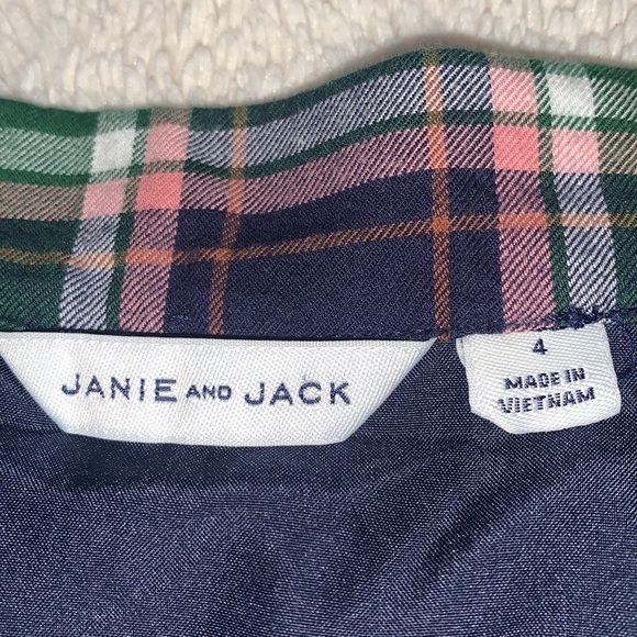 Janie and Jack Navy Blue & Green Skirt 4 Adjustable Waist EUC - Picture 4 of 8